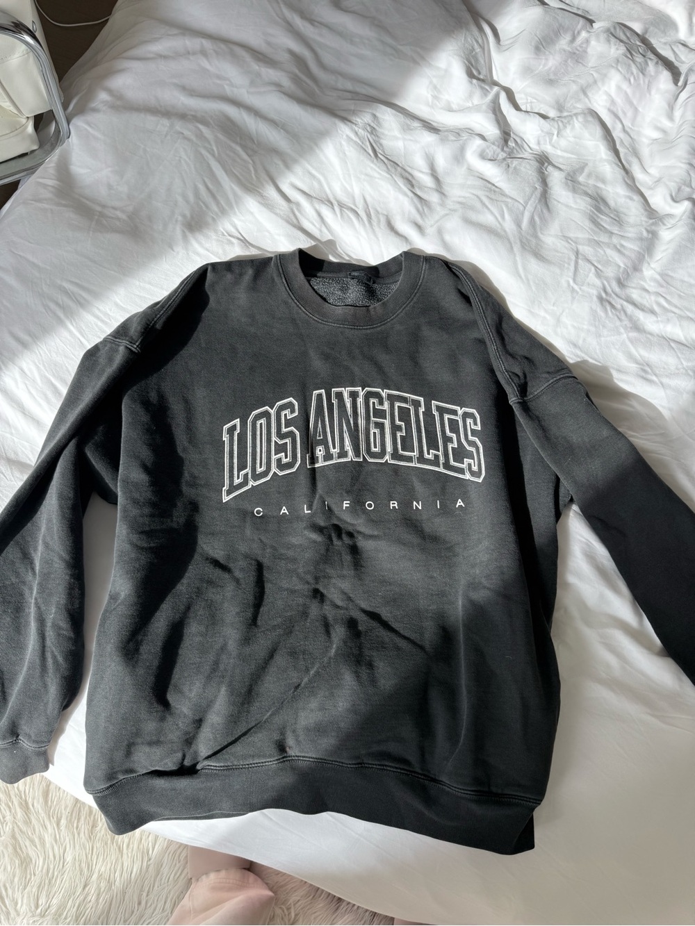 Brandy Melville Black Los Angeles Graphic Crewneck